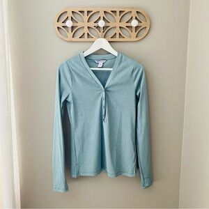 Athlete Uptempo Ribbed Hanley Pullover Top Light Green Sz Small